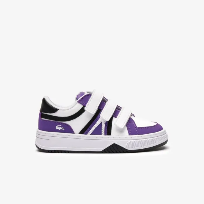 Shoes and Accessories Kids Lacoste Infants L001 Branded Sneakers Dk Purpwht 2b9