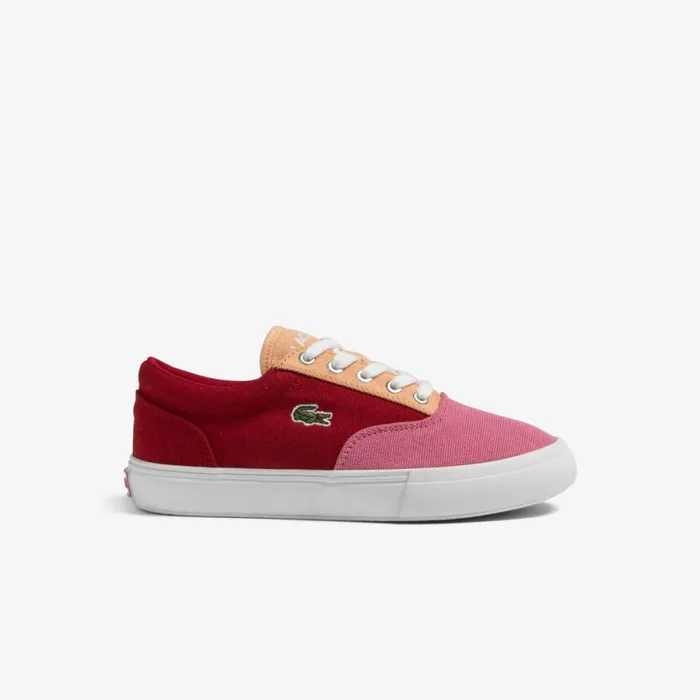 Shoes and Accessories Kids Lacoste Juniors039 Jump Serve Sneakers Dk Redpnk P1c