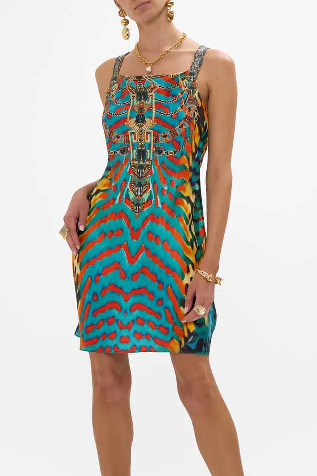SHORT BIAS SLIP DRESS WITH WIDE STRAP DESERT VISIONS Desert Visions Womens Camilla Dresses