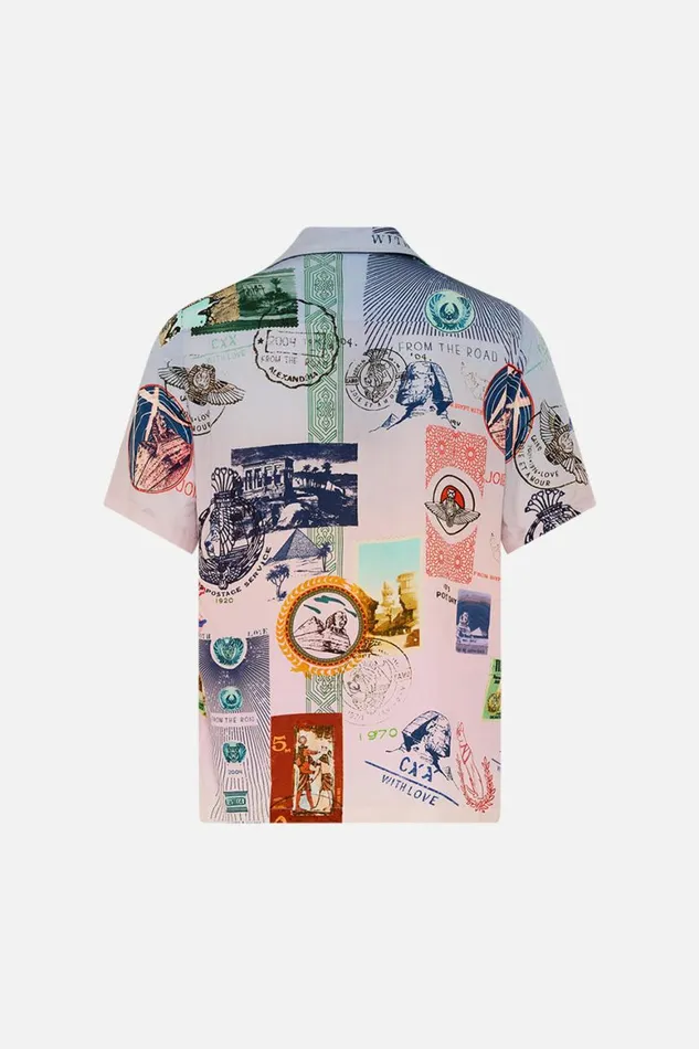 SHORT SLEEVE CAMP COLLARED SHIRT HAUTE PASSPORT Haute Passport Mens Camilla Shirts