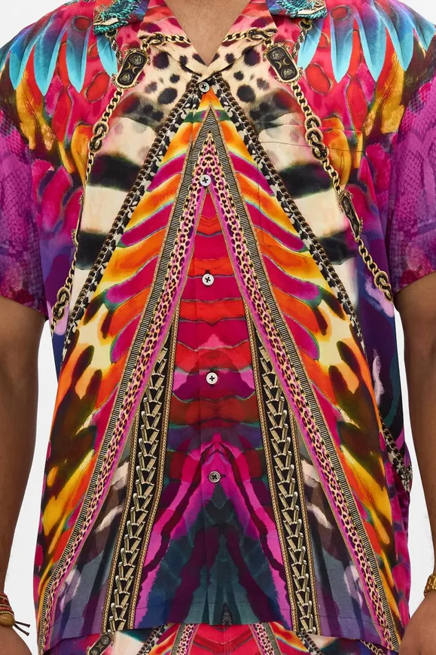 SHORT SLEEVE CAMP COLLARED SHIRT SAHARA SUPERNATURAL Sahara Supernatural Mens Camilla Shirts