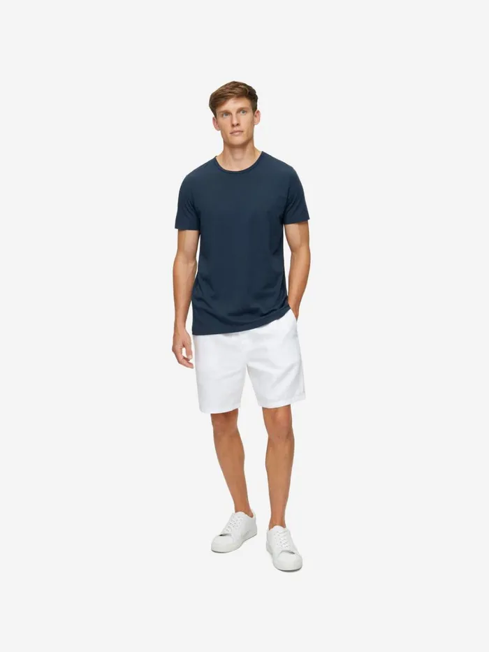 Short Sleeve TShirts Men Derek Rose TShirt Riley Pima Cotton Navy