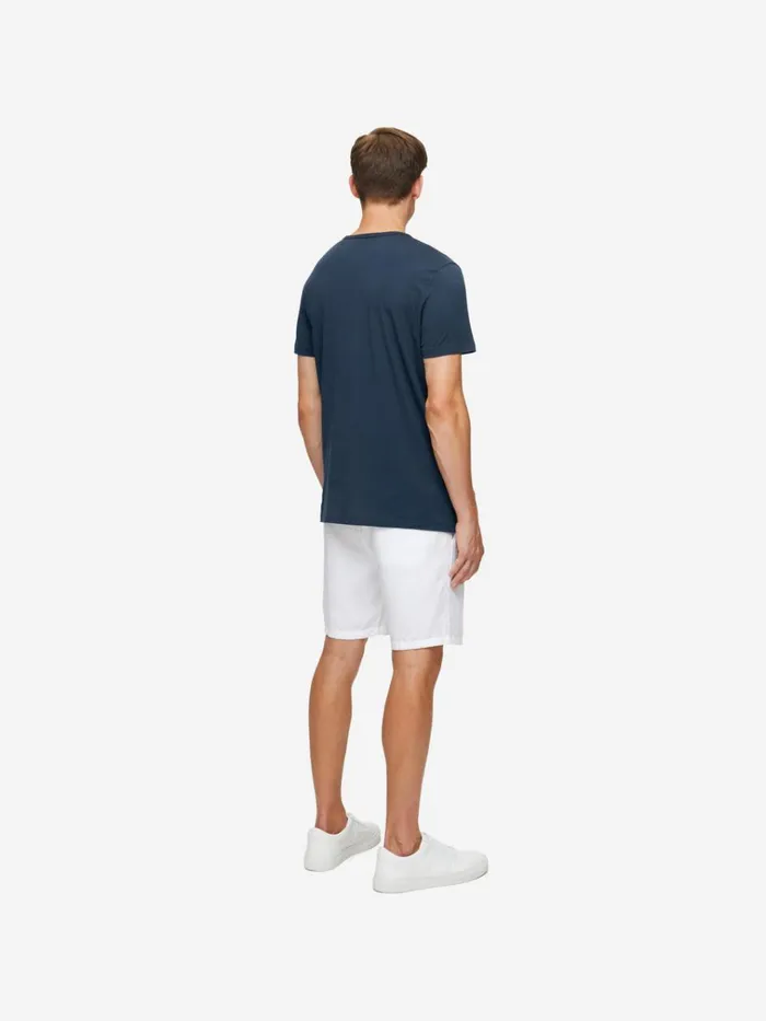 Short Sleeve TShirts Men Derek Rose TShirt Riley Pima Cotton Navy