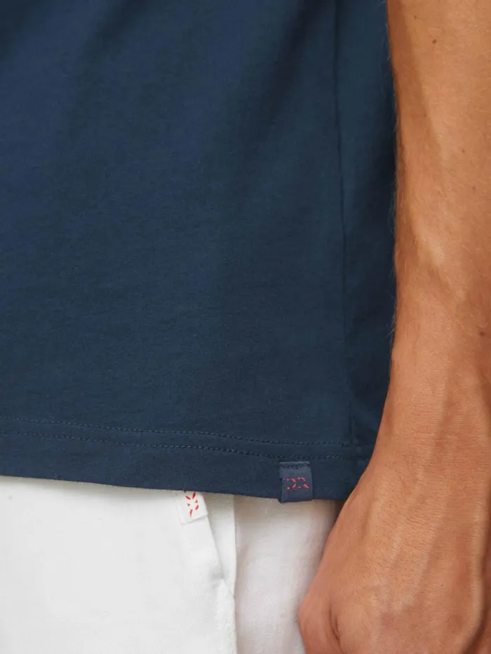 Short Sleeve TShirts Men Derek Rose TShirt Riley Pima Cotton Navy