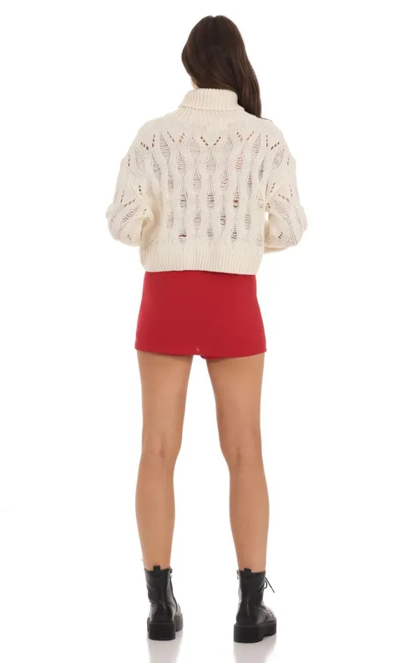 Side Slit Mini Skort Red Women LUCY IN THE SKY Skirts Side Slit Mini Skort Red Women LUCY IN THE SKY Skirts