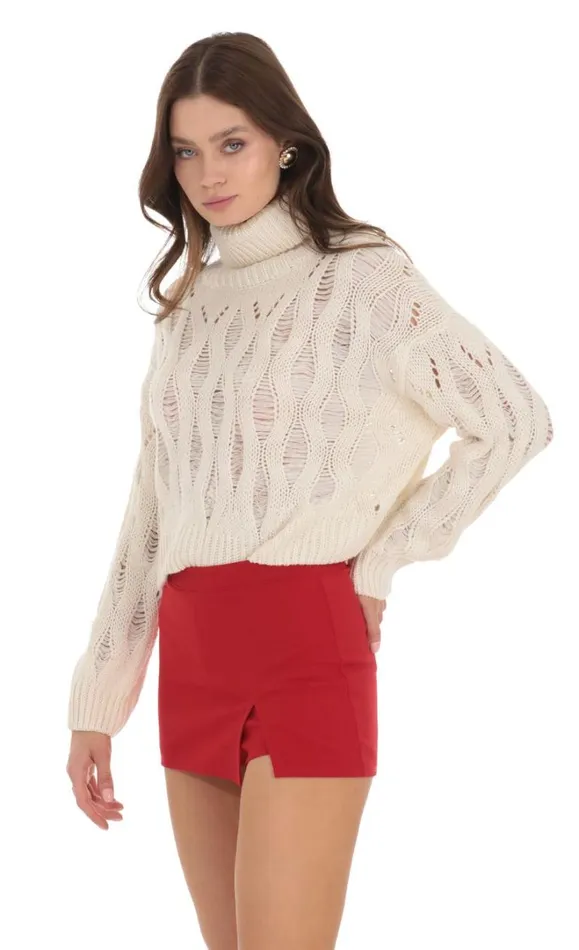 Side Slit Mini Skort Red Women LUCY IN THE SKY Skirts Side Slit Mini Skort Red Women LUCY IN THE SKY Skirts