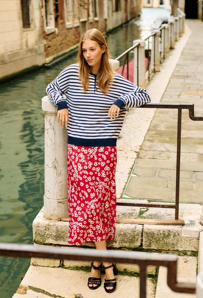 Sidonie Navy White Stripe Pullover PreOrder Women Ciao Lucia Pullovers