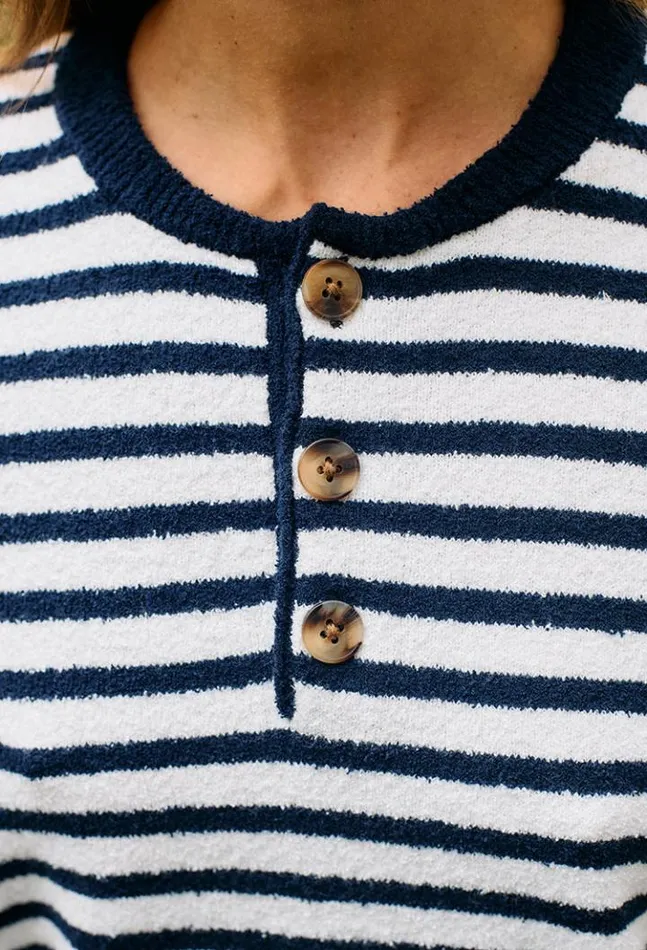 Sidonie Navy White Stripe Pullover PreOrder Women Ciao Lucia Pullovers