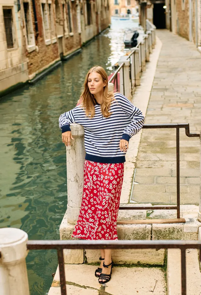 Sidonie Navy White Stripe Pullover PreOrder Women Ciao Lucia Pullovers