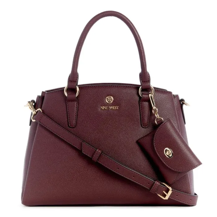 Siera Satchel Merlot Women Nine West Satchels and Shoulder Bags