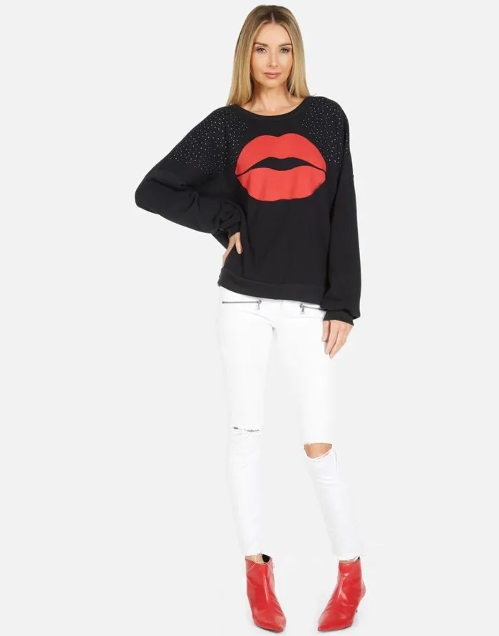 Sierra Red Kiss Black Women Lauren Moshi Long Sleeve