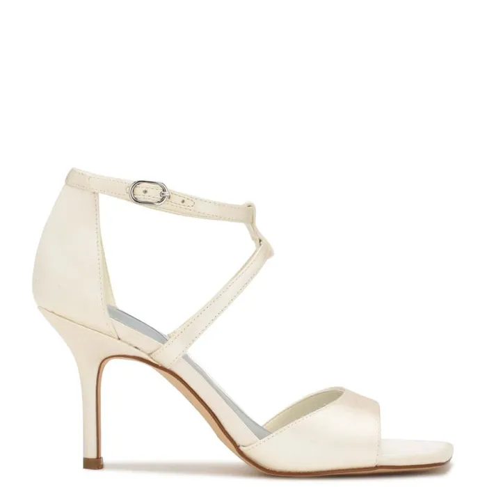 Sighs Heeled Sandals Silver Shimmer Women Nine West Heels
