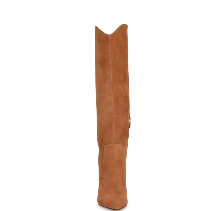 Sirena Heeled Dress Boots Natural Suede Women Nine West Heels Sirena Heeled Dress Boots Natural Suede Women Nine West Heels