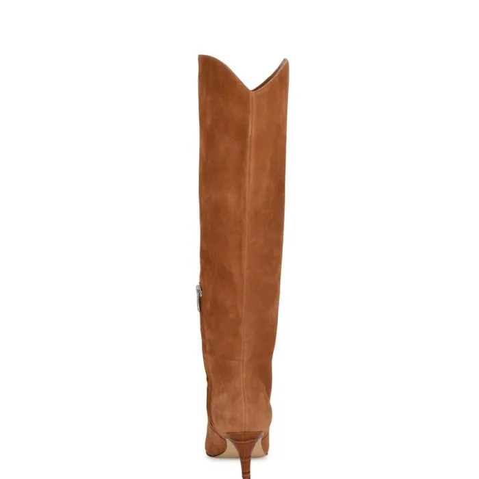 Sirena Heeled Dress Boots Natural Suede Women Nine West Heels Sirena Heeled Dress Boots Natural Suede Women Nine West Heels