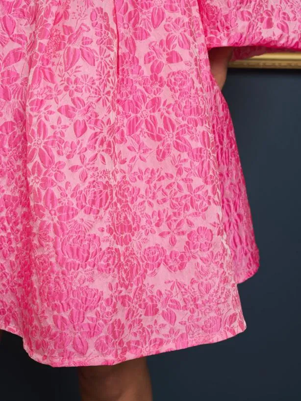 Sister Jane Dresses Womenswear Cindy Jacquard Mini Dress Hot Pink