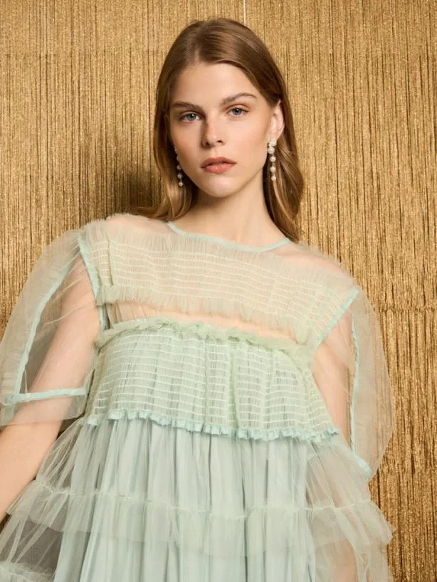 Sister Jane Dresses Womenswear DREAM Studio Tulle Mini Dress Sea Green