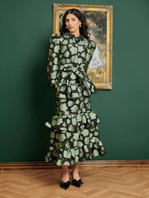 Sister Jane Dresses Womenswear DREAM Wallace Floral Maxi Dress Green Black