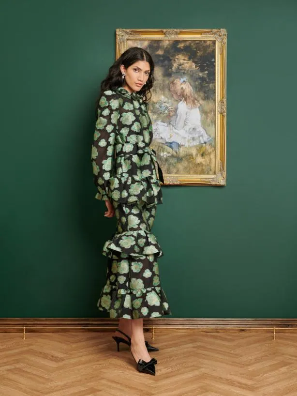 Sister Jane Dresses Womenswear DREAM Wallace Floral Maxi Dress Green Black
