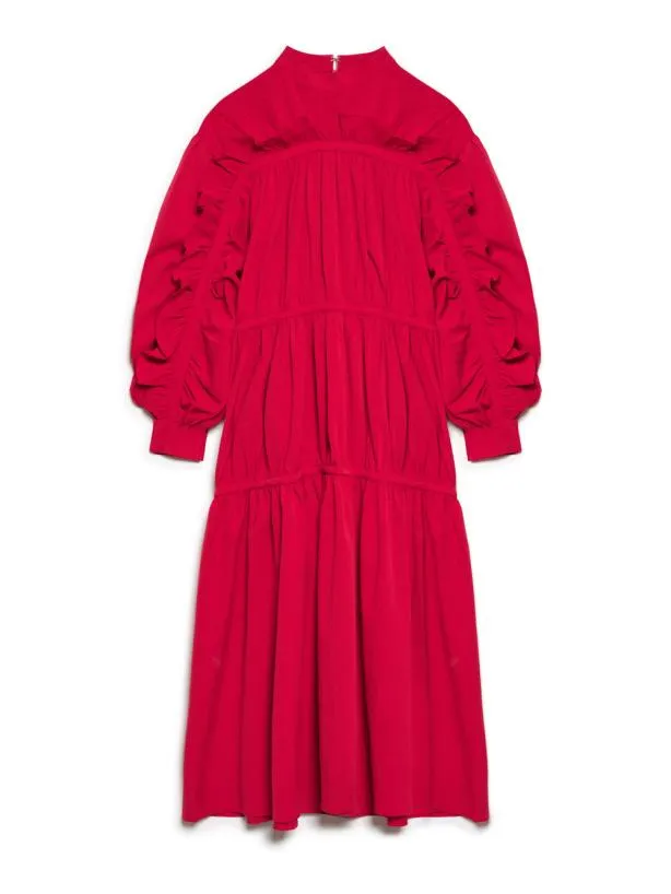 Sister Jane Dresses Womenswear Ghospell Cassia Ruffle Midi Dress Cherry Red