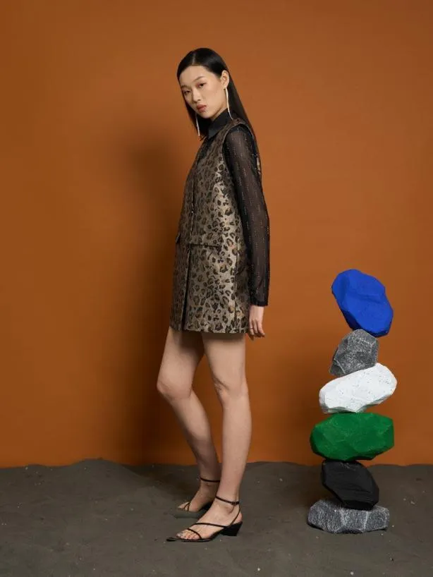Sister Jane Dresses Womenswear Ghospell Mabel Leopard Mini Dress Leopard