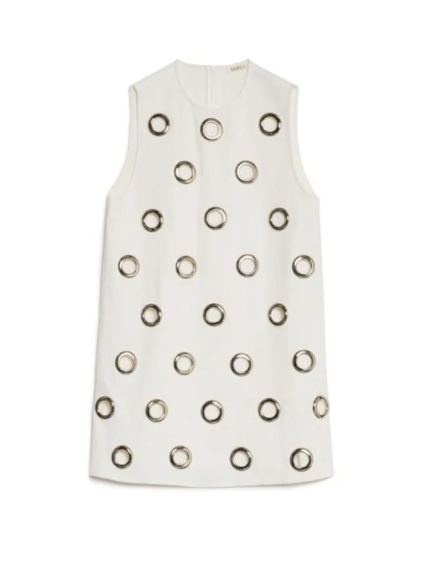 Sister Jane Dresses Womenswear Ghospell Moira Eyelet Mini Dress Pearl White