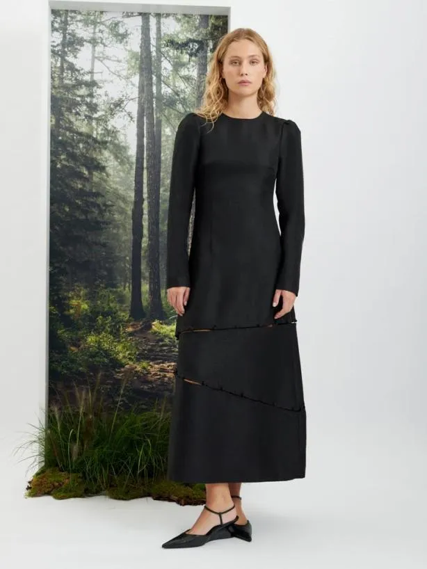 Sister Jane Dresses Womenswear Ghospell Tabitha Button Up Midi Dress Coal Black