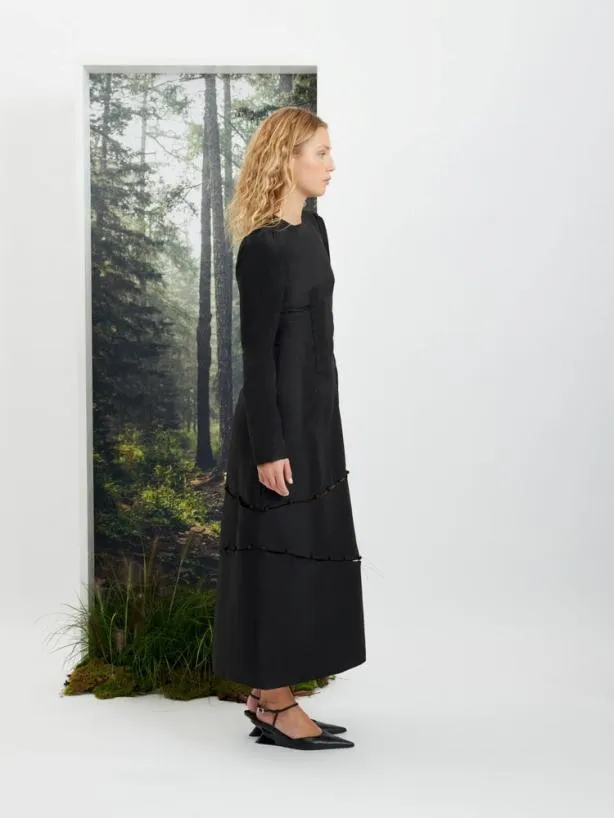Sister Jane Dresses Womenswear Ghospell Tabitha Button Up Midi Dress Coal Black