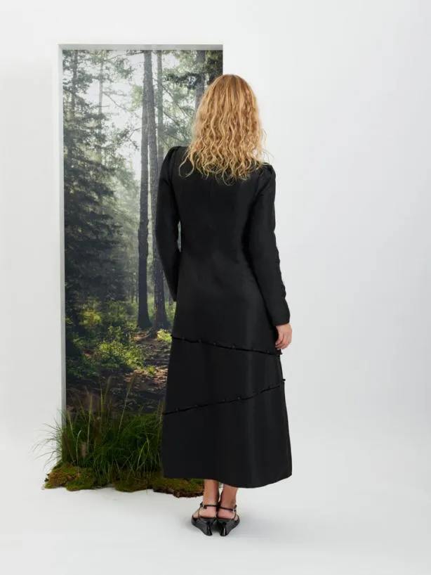 Sister Jane Dresses Womenswear Ghospell Tabitha Button Up Midi Dress Coal Black