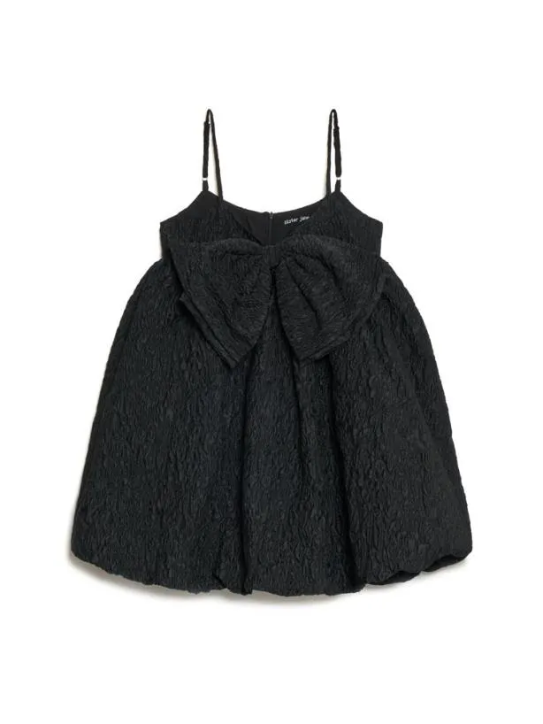 Sister Jane Dresses Womenswear Marie Bow Mini Dress Ink Black