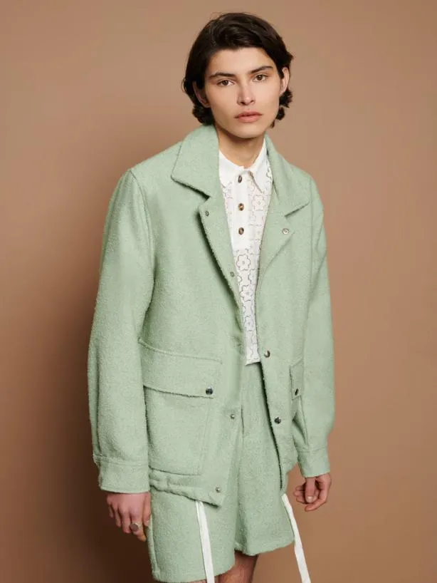 Sister Jane Jackets Menswear Wes Wool Jacket Sage Green