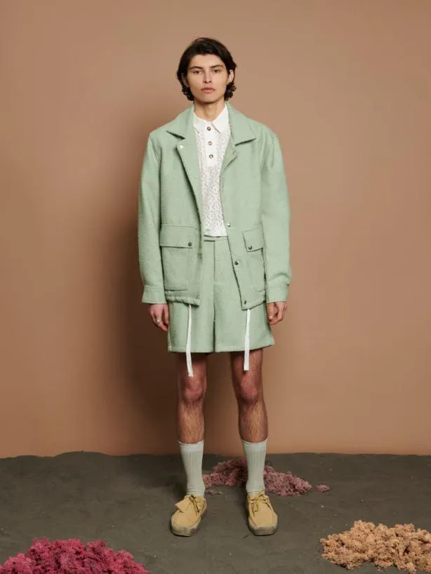 Sister Jane Jackets Menswear Wes Wool Jacket Sage Green