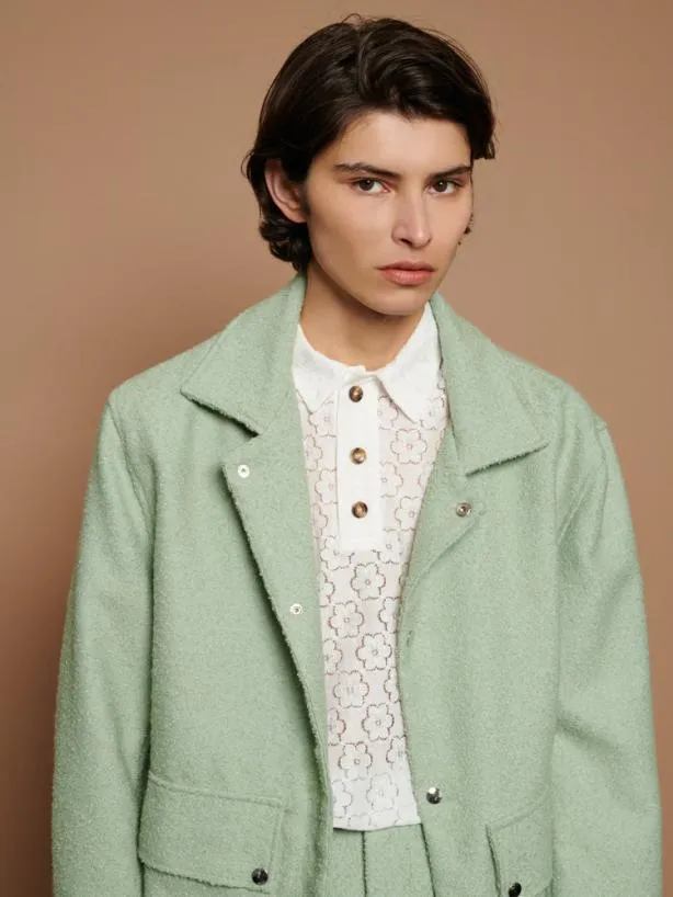 Sister Jane Jackets Menswear Wes Wool Jacket Sage Green