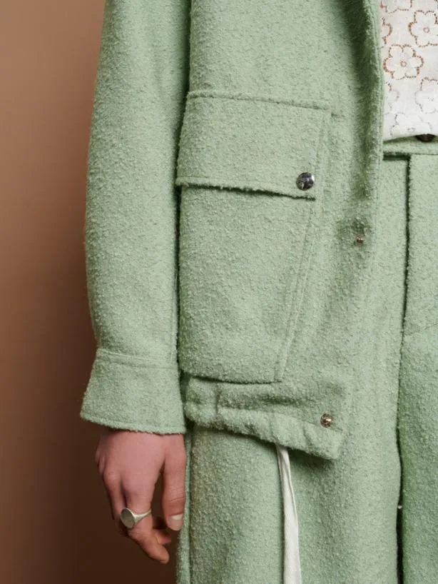Sister Jane Jackets Menswear Wes Wool Jacket Sage Green
