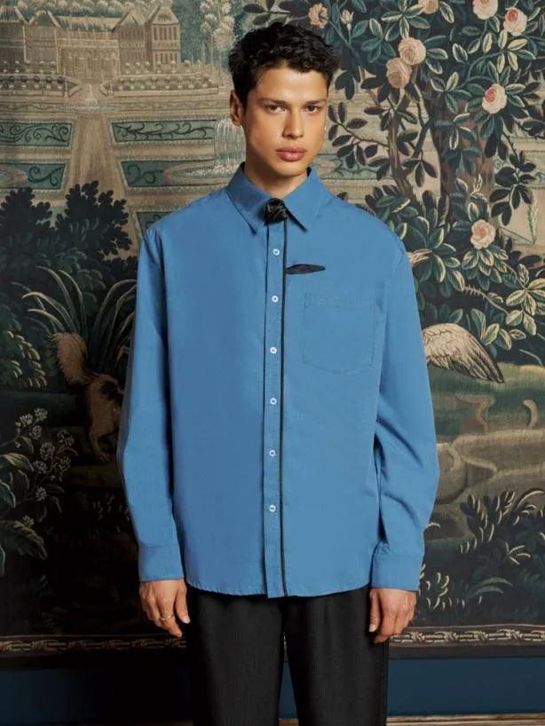 Sister Jane Shirts Menswear Penny Flower Shirt Peacock Blue