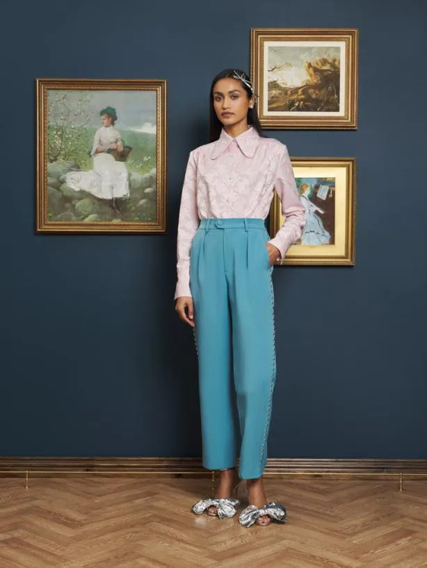Sister Jane Tops Womenswear Antique Bow Shirt Pale Pink