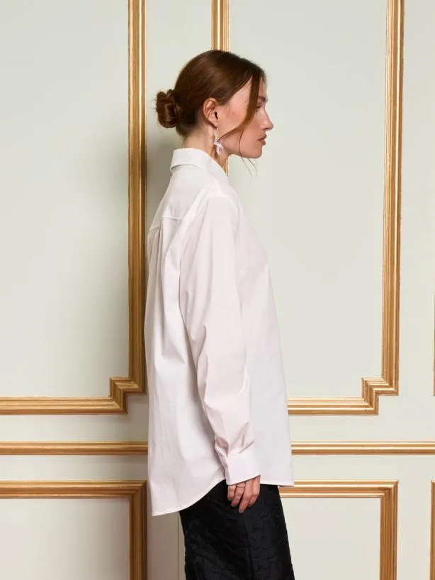 Sister Jane Tops Womenswear DREAM Chantilly Embelished Shirt Pearl White
