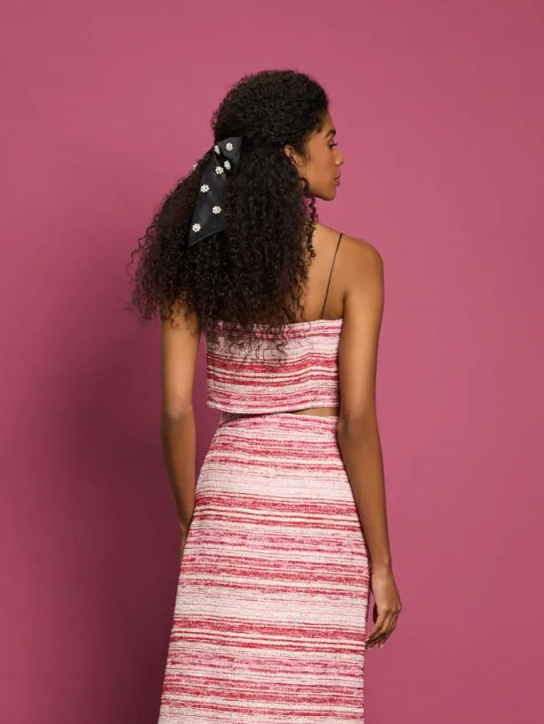 Sister Jane Tops Womenswear DREAM Harp Boucle Cami Top Ruby Red