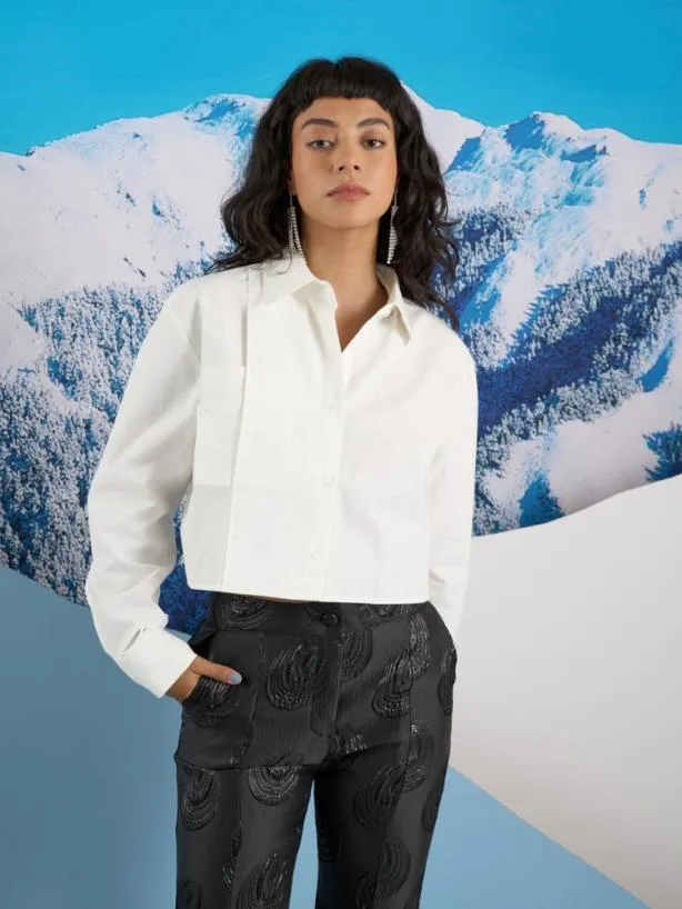 Sister Jane Tops Womenswear Ghospell Biana Pocket Shirt White
