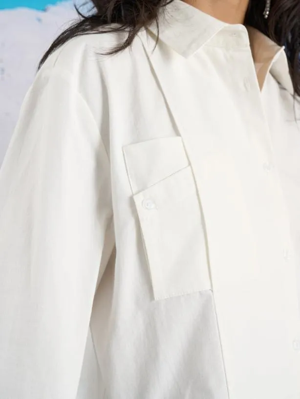 Sister Jane Tops Womenswear Ghospell Biana Pocket Shirt White