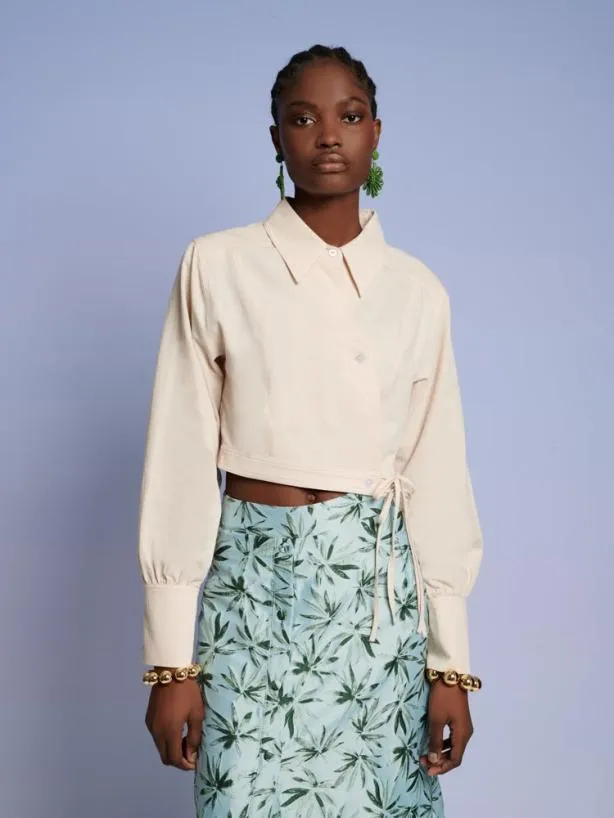 Sister Jane Tops Womenswear Ghospell Hester Wrap Top Champagne Cream