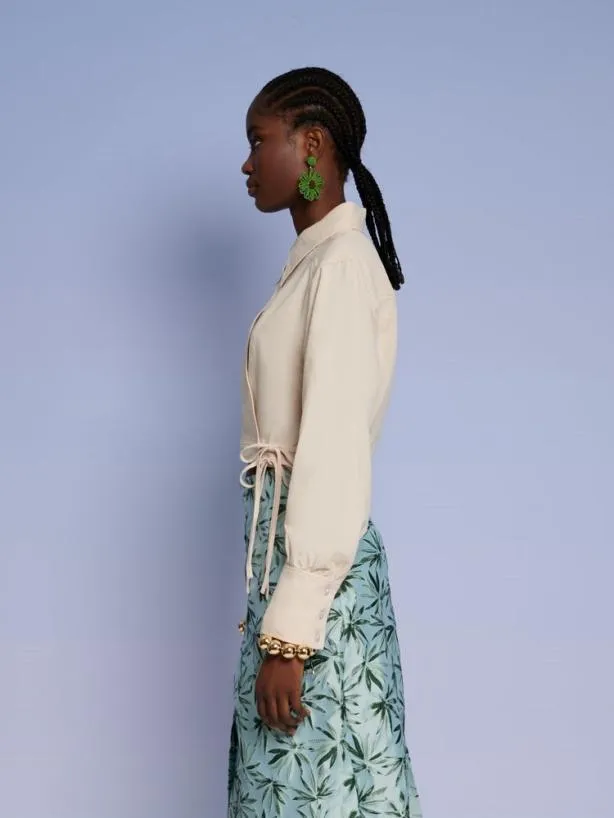 Sister Jane Tops Womenswear Ghospell Hester Wrap Top Champagne Cream