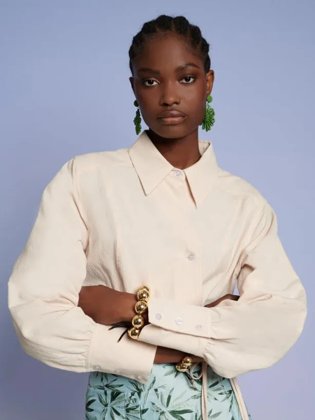 Sister Jane Tops Womenswear Ghospell Hester Wrap Top Champagne Cream