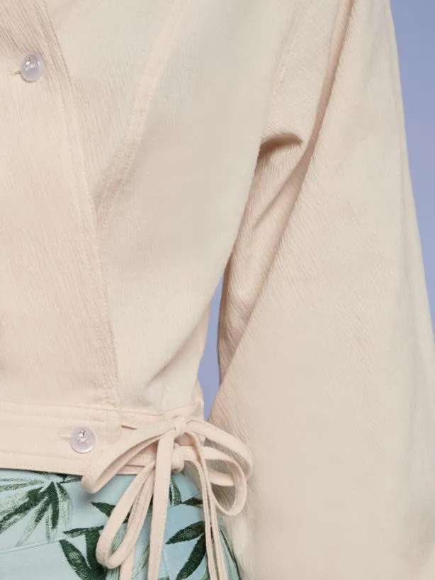 Sister Jane Tops Womenswear Ghospell Hester Wrap Top Champagne Cream
