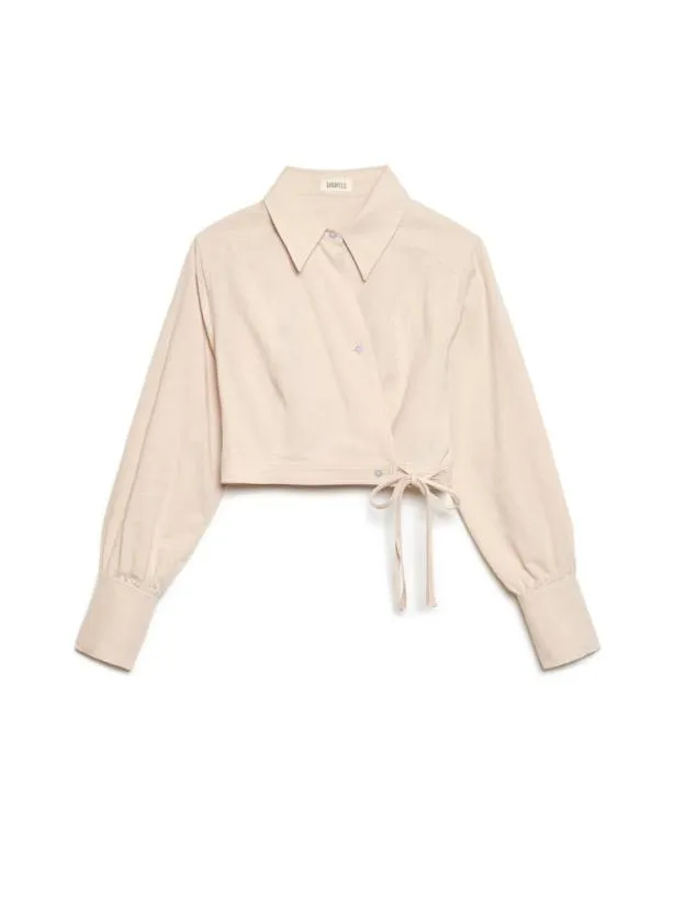 Sister Jane Tops Womenswear Ghospell Hester Wrap Top Champagne Cream