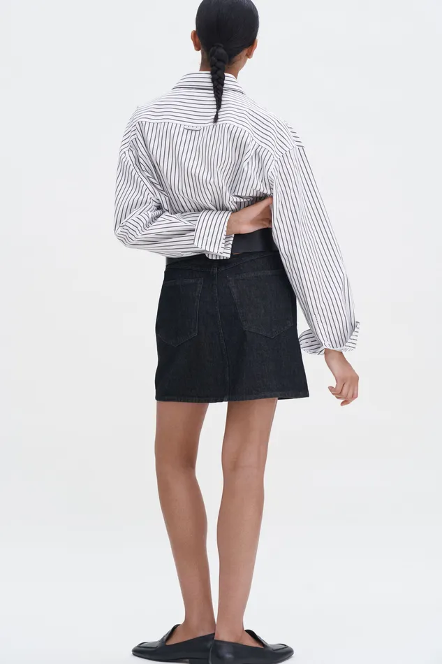 Skirts Patch Pocket Mini Skirt Black Wash filippak Women Skirts Patch Pocket Mini Skirt Black Wash filippak Women