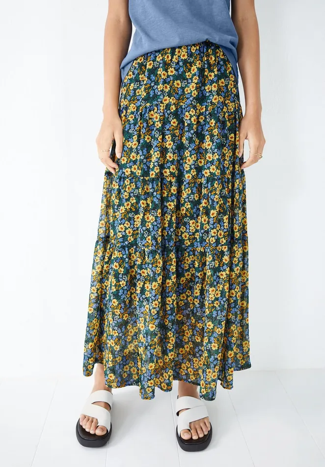 Skirts Women Hush Branwen Maxi Skirt Dark Pop Foral