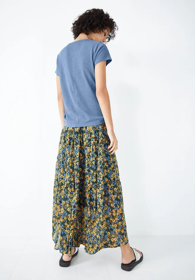 Skirts Women Hush Branwen Maxi Skirt Dark Pop Foral