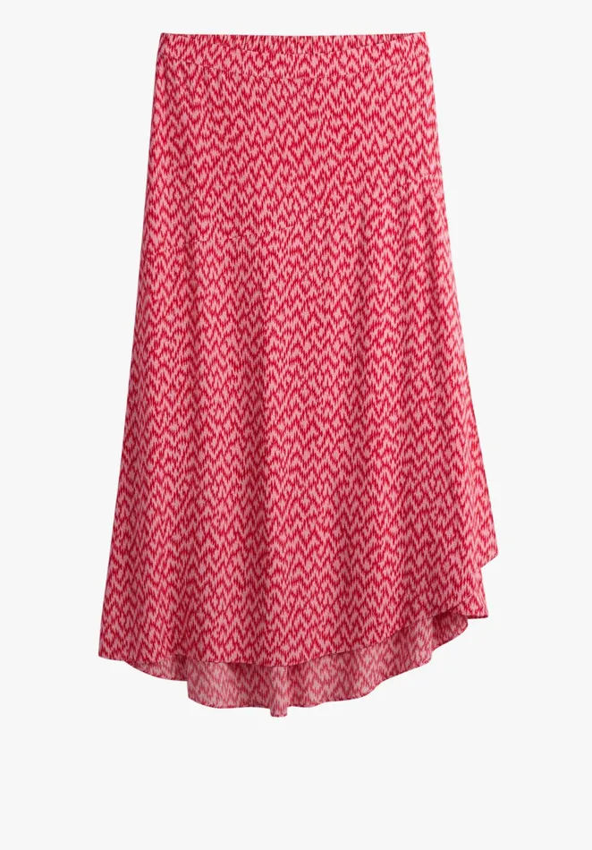Skirts Women Hush Layered Midi Skirt Zig Zag Pink Red