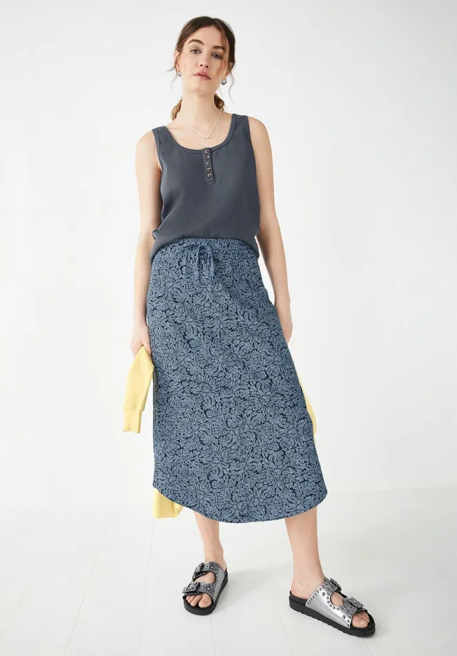Skirts Women Hush Ridley Jersey Midi Skirt Tropical Bloom