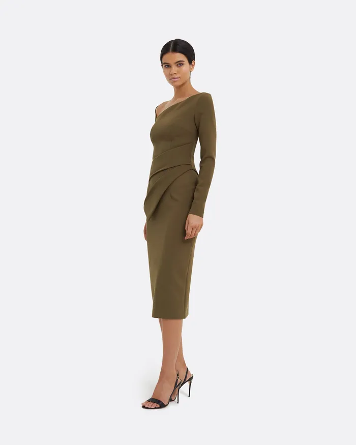 Skirts Women Safiyaa Hokoku Khaki Pencil Skirt Khaki